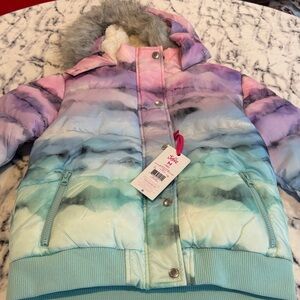 Justice Multicolor Puffer Jacket for Kids Size M(10)